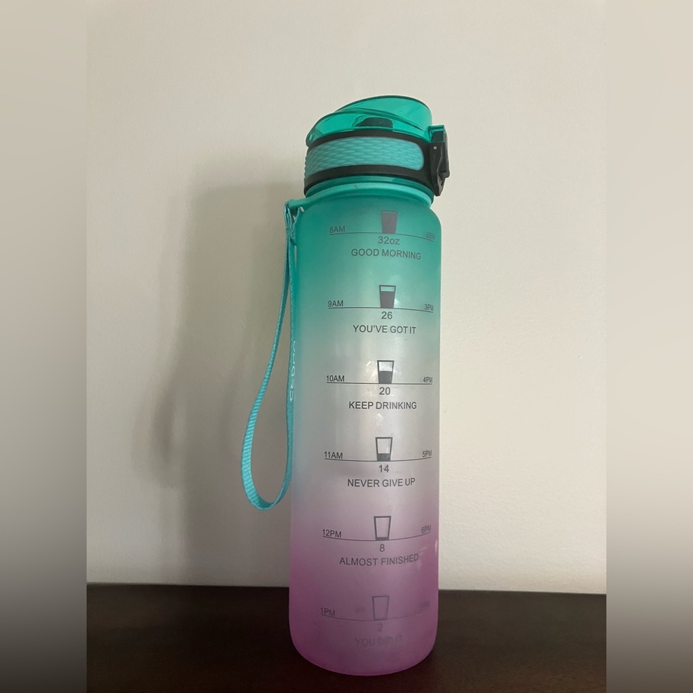 32 oz Fruit Infuser Motivational Time Marker Water Bottle